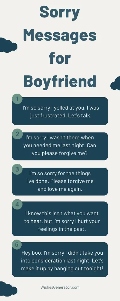 Sorry Messages For Him In English